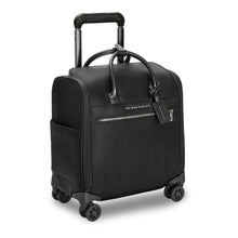 Load image into Gallery viewer, Briggs &amp; Riley Rhapsody Wheeled Cabin Bag - Shown in Black

Image of Angled Front View

Dimensions:  16 x 14 x 8.5 in / 40.6 x 35.6 x 21.6 cm (includes wheels and handle)
