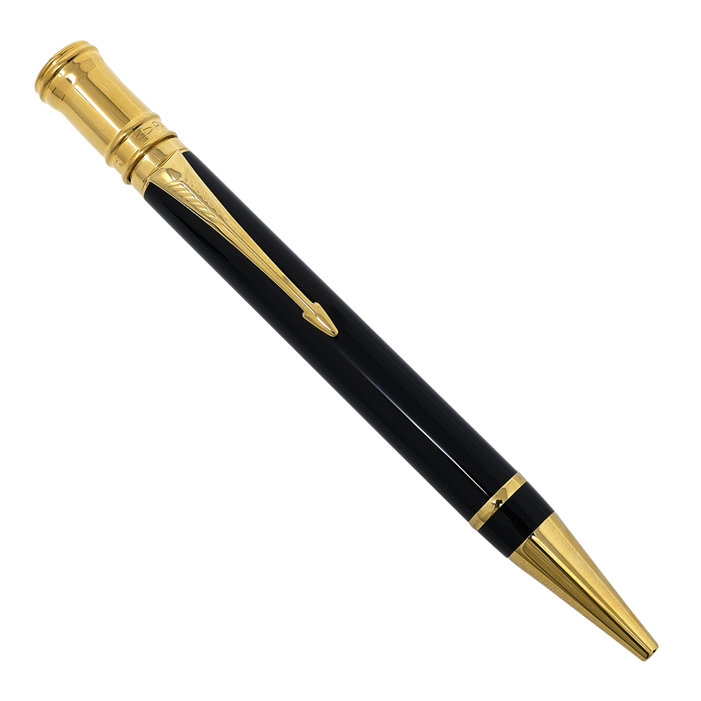 Parker Duofold Black and Gold Ballpoint Pen | Airline