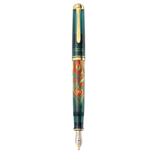 Load image into Gallery viewer, Front view of the fountain pen with the cap posted.
