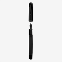 Load image into Gallery viewer, Black fountain pen with cap on a white background
