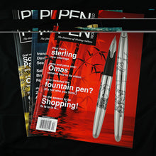 Load image into Gallery viewer, Pen World Magazine Bundle &amp; Hot Pink Lizard Embossed Leather Single Pen Case
