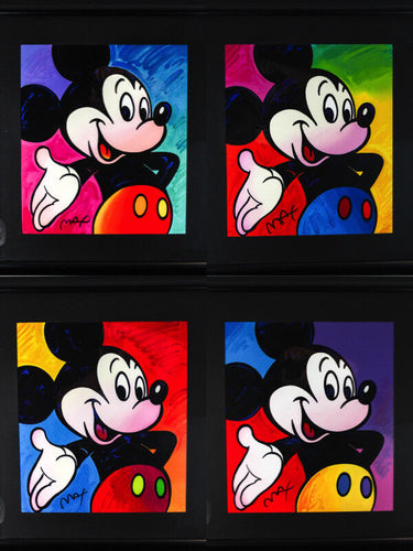 Peter Max MICKEY MOUSE Suite Serigraph - Disney - matching #4 Set