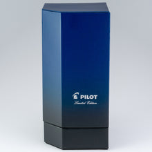 Load image into Gallery viewer, Blue packaging box with the Pilot Limited Edition logo placed on a light gray background.
