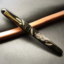 Load image into Gallery viewer, Namiki Yukari Royale Chinkin Cat Medium Fountain Pen
