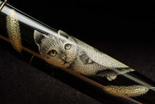 Load image into Gallery viewer, Namiki Yukari Royale Chinkin Cat Medium Fountain Pen
