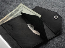 Load image into Gallery viewer, Interior view of the change pocket with two coins inside. 
