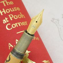 Load image into Gallery viewer, Close-up image of the steel nib in gold tone.
