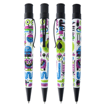 Load image into Gallery viewer, Front, back, and side views of the Creepy Scrawlers Pens.
