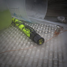 Load image into Gallery viewer, Angled top disk view of the Frankenstein pen. If features a hand icon of Frankenstein&#39;s monster. 
