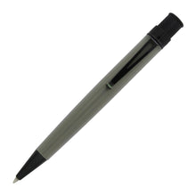 Load image into Gallery viewer, Front view of the Retro 51 Nardo Gray pen with black trims. 
