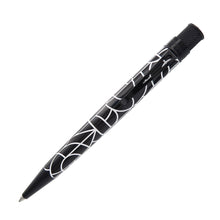 Load image into Gallery viewer, The pen with the black stealth clip facing forward, with matching black stealth accents, the body is acid etched, the background is white.
