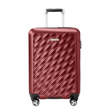 Load image into Gallery viewer, Front panel view of the red hard shell suitcase. 
