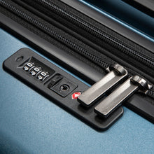 Load image into Gallery viewer, Close up to the TSA approved three-digit combination lock. 
