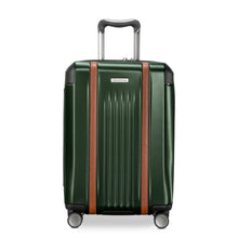 Load image into Gallery viewer, Front panel view of the green hard shell suitcase. 
