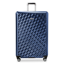 Load image into Gallery viewer, Front panel view of the blue hard shell suitcase. 
