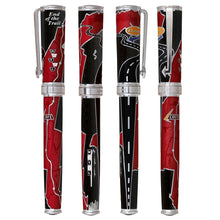Load image into Gallery viewer, Full View Of The Red and Black Route 66 Rollerball Pen

