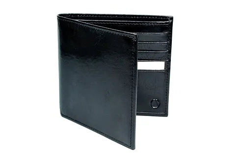 Sierra Italian Leather Hipster Wallet - Black