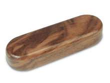 Load image into Gallery viewer, A walnut toothpick box with a lid, displaying the natural grain of the walnut wood.
