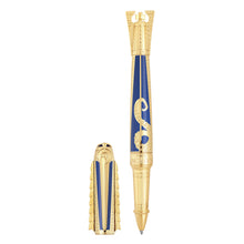 Load image into Gallery viewer, The rollerball pen with the cap set to the side on a white background. 
