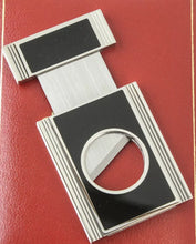 Load image into Gallery viewer, S.T. Dupont Black Lacquer and Palladium Cigar Cutter - VAULT KEPT!
