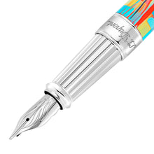 Load image into Gallery viewer, The image shows the close up of the grip section and nib for the Graff&#39;ty Fountain Pen. 
