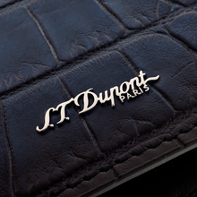 Load image into Gallery viewer, S.T. Dupont Atelier Le Grand Billfold - Blue Wallet:  Logo Closeup
