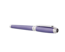 Load image into Gallery viewer, S.T. Dupont Line D Large Velvet Fire-Head Rollerball Pen with Palladium Trim - Lilac
