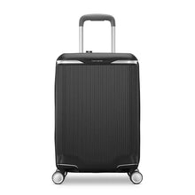 Load image into Gallery viewer, Front panel view of the black suitcase. 
