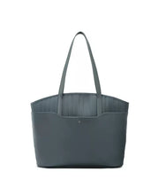 Load image into Gallery viewer, Front panel view of the slate blue bag. 
