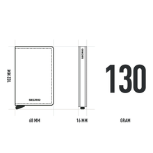 Load image into Gallery viewer, Basco Slim Wallet Dimensions: Height 102 millimeters, Width 68 millimeters, Depth: 16 millimeters. It weights 130 grams.
