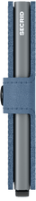 Load image into Gallery viewer, Side view of the ice blue mini wallet. 
