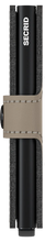 Load image into Gallery viewer, Side panel view of the light sand colored brown mini wallet. 

