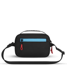 Load image into Gallery viewer, Back panel view of the hip pack with the strap extended. 

