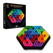 Load image into Gallery viewer, IQ Hexagon game packaging and board.
