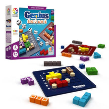 Load image into Gallery viewer, The game board, parts and packaging arranged on a white background. 

