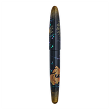 Load image into Gallery viewer, The fountain pen pen with artistic designs on a white background.
