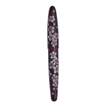 Load image into Gallery viewer, Capped fountain pen with floral design on a white background
