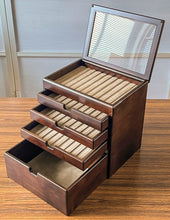 Load image into Gallery viewer, Toyooka Craft 40-Slot Oversize Pen Chest (Brown-Black Finish)
