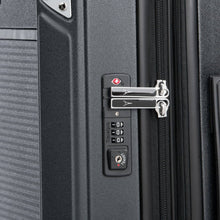 Load image into Gallery viewer, Close up to the side panel, showing the TSA approved three-digit combination lock.
