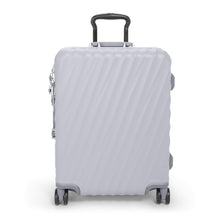 Load image into Gallery viewer, Front panel view of the pearl gray suitcase.
