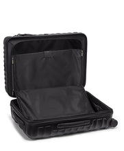 Load image into Gallery viewer, Interior view of the suitcase showing the panel divider unzipped. 
