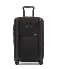 Load image into Gallery viewer, Front panel view of the black suitcase. 
