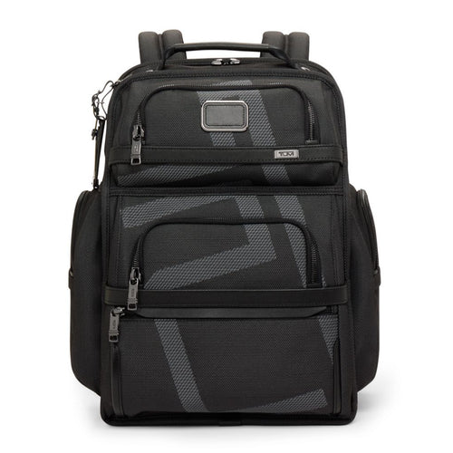 Front panel view of the backpack. 