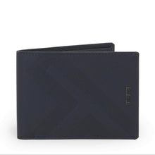 Load image into Gallery viewer, Front panel view of the billfold. A small Tumi logo is shown on the right side. 
