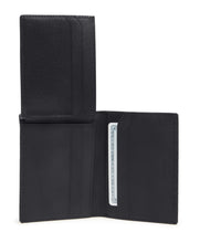 Load image into Gallery viewer, Interior view of the wallet with the foldable tab lifted, showing other card slots. 
