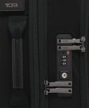 Load image into Gallery viewer, Close up to the side panel featuring a grab handle and a TSA approved three-digit combination lock. 
