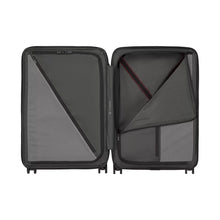 Load image into Gallery viewer, Interior view showing the panel dividers.  One side is partially unzipped to show the elastic retainer straps.

