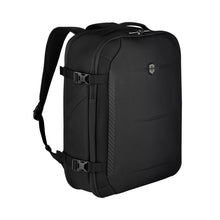 Load image into Gallery viewer, Angled front view of the backpack. 
