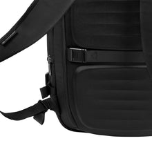 Load image into Gallery viewer, Close up to the Back Panel&#39;s Attachment Strap, used to slide the telescopic handle of a trolley bag or suitcase to keep it in place. 
