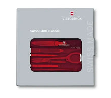 Load image into Gallery viewer, The Swiss Card placed in its presentation box. 
